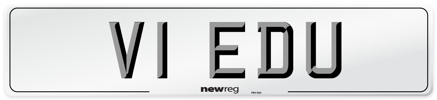 V1 EDU Number Plate from New Reg